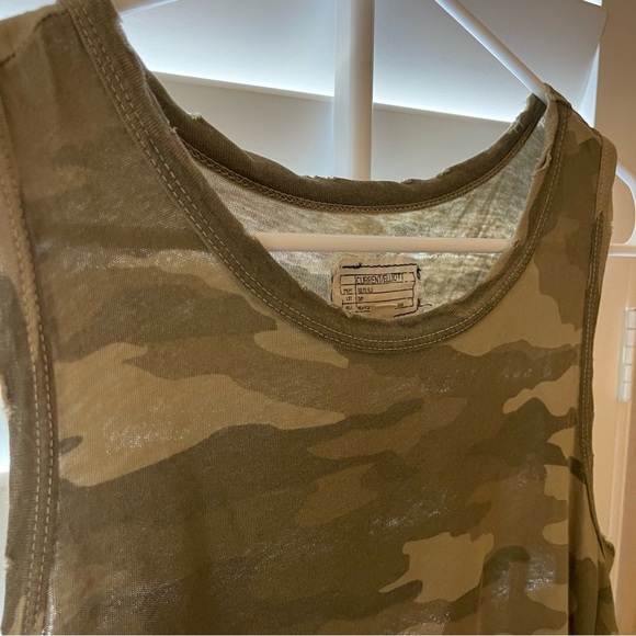 Current/Elliott Green and Brown Muscle Tee - Picture 3 of 9